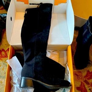 Unisa new! Suede and fabric over the knee, never worn